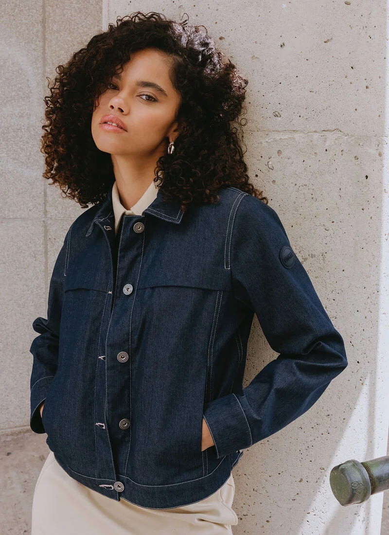 Blue Women's Windbreaker Jacket By Colmar