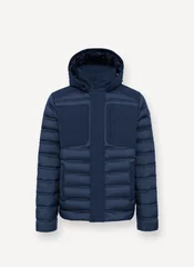 Colmar Blue Down Jacket With Detachable Hood
