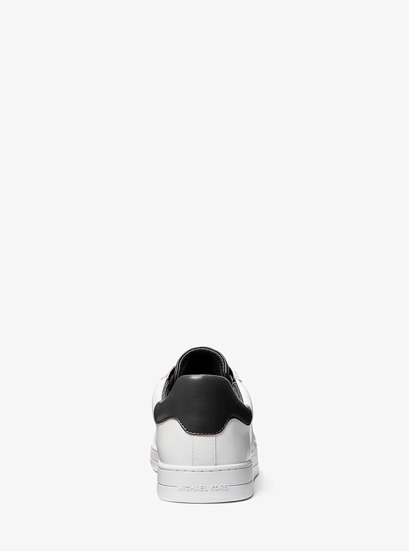Michael Kors Women's Black Leather Lace-up Flats