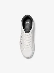 Michael Kors Women's Black Leather Lace-up Flats