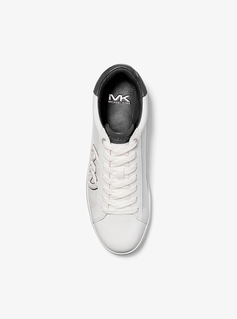 Michael Kors Women's Black Leather Lace-up Flats