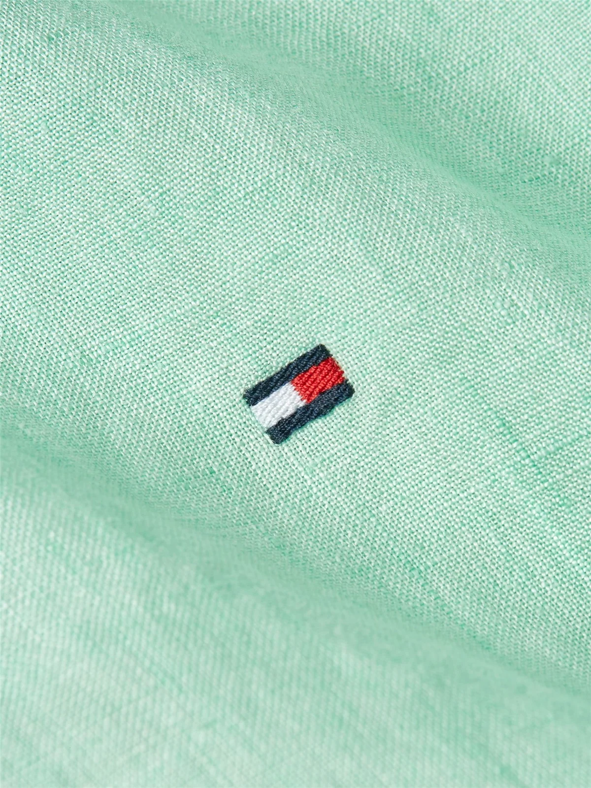 Tommy Hilfiger Pigment Dyed Linen Shirt - Green - 2XL