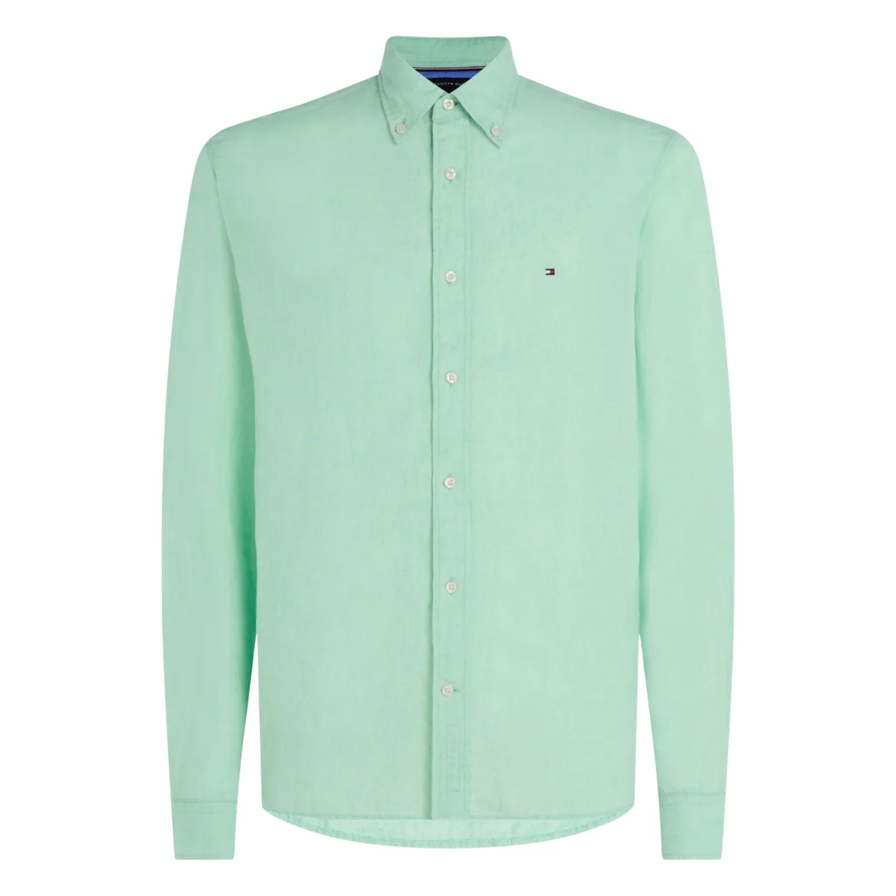 Tommy Hilfiger Pigment Dyed Linen Shirt - Green - 2XL