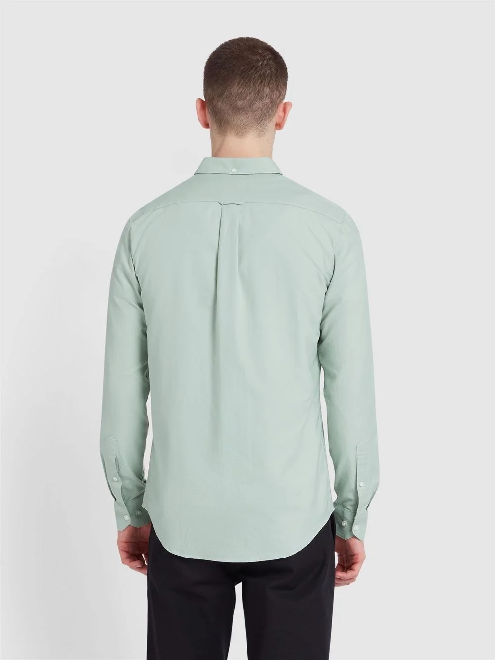 Farah Brewer Slim Fit Organic Cotton Oxford Shirt - Grove Green - XL