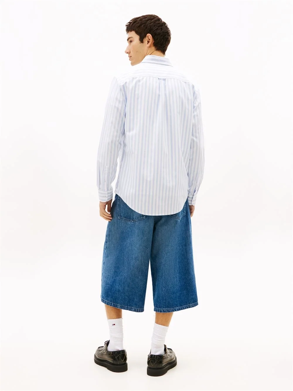 Tommy Jeans Regular Fit Stripe Oxford Shirt - Blue - XL