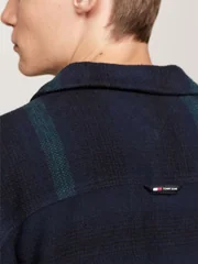 Tommy Jeans Badge Check Overshirt - Green - XS