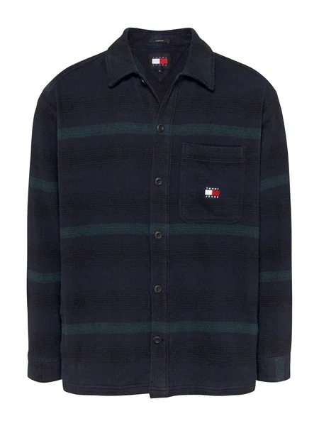Tommy Jeans Badge Check Overshirt - Green - XS