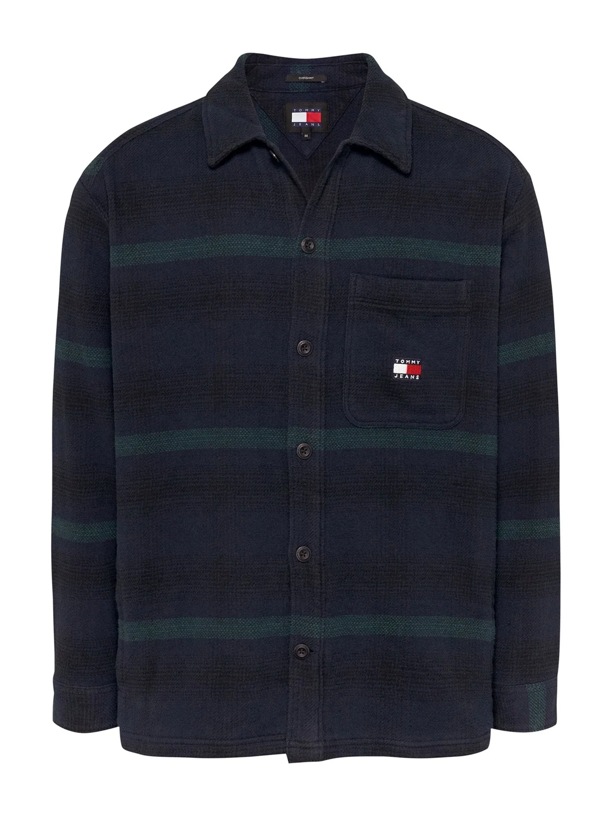 Tommy Jeans Badge Check Overshirt - Green - XS