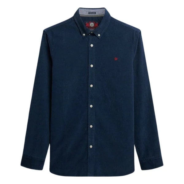 Superdry Classic Needle Corduroy Shirt - Navy - XL