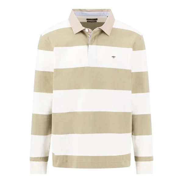 Fynch Hatton Striped Rugby Shirt - Off White - XL