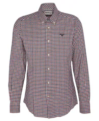 Barbour Finkle Tailored Gingham Check Shirt - Wine - XL