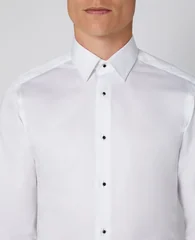 Remus Uomo Ashton Slim Double Cuff Shirt - White - 39