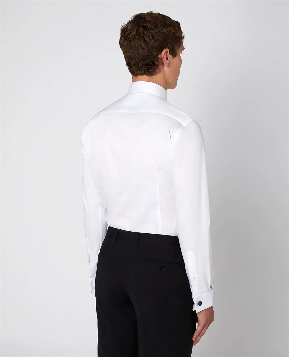 Remus Uomo Ashton Slim Double Cuff Shirt - White - 39