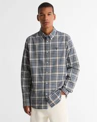 Barbour Mosswood Tailored Fit Checked Shirt - Navy - M