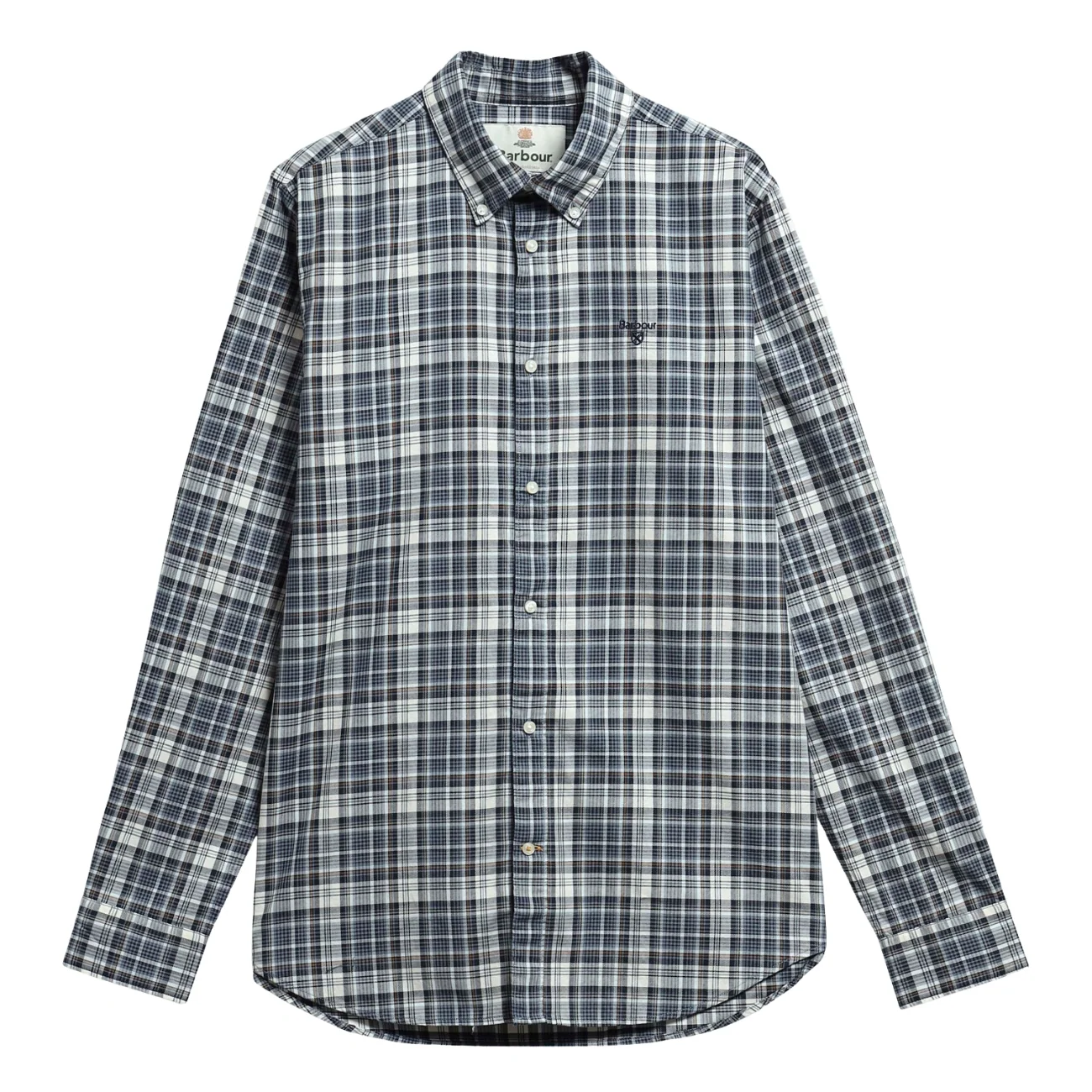 Barbour Mosswood Tailored Fit Checked Shirt - Navy - M