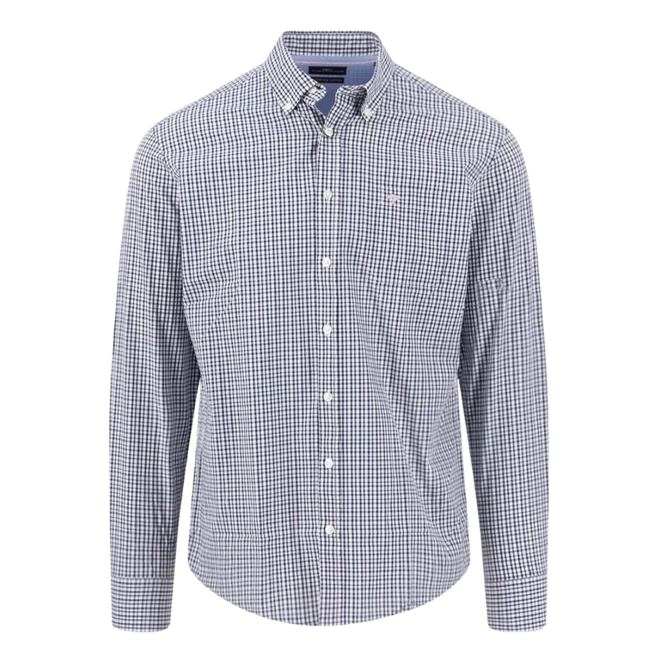 Fynch Hatton Checked Pattern Cotton Button Down Shirt - Beige - L
