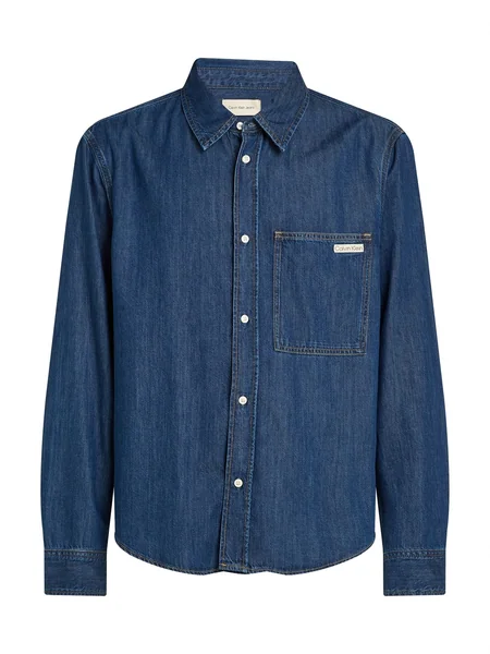 Calvin Klein Jeans Regular Denim Shirt - Blue - S