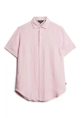 Superdry Studios Casual Linen Short Sleeve Shirt - Purple - L