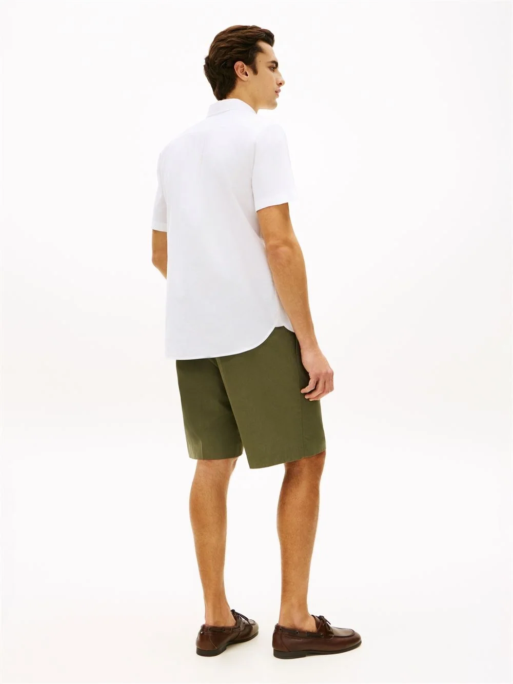 Tommy Hilfiger Regular Fit Lightweight Short Sleeve Oxford Shirt - White - XL