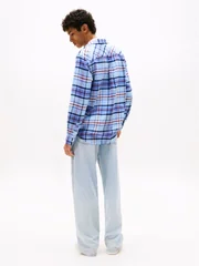 Tommy Jeans Regular Fit Check Flannel Shirt - Blue - S