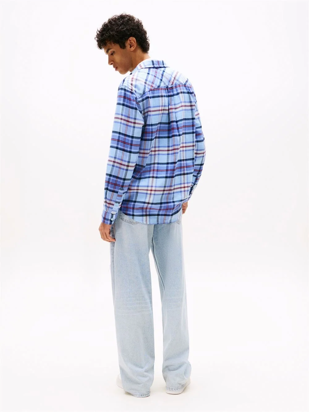 Tommy Jeans Regular Fit Check Flannel Shirt - Blue - S