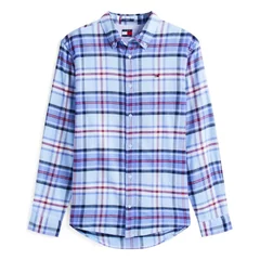 Tommy Jeans Regular Fit Check Flannel Shirt - Blue - S