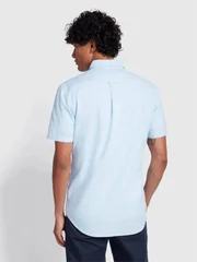 Farah Brewer Short Sleeve Oxford Shirt - Light Blue - XL