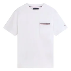 Tommy Hilfiger Global Stripe Pocket Pique Jersey T-Shirt - White - S