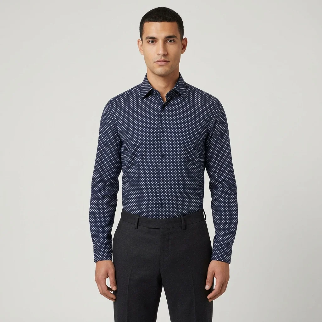 Boss H-Hank Kent Collar Shirt - Navy - XL