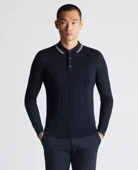Remus Uomo Remus L/S Polo - Navy - M