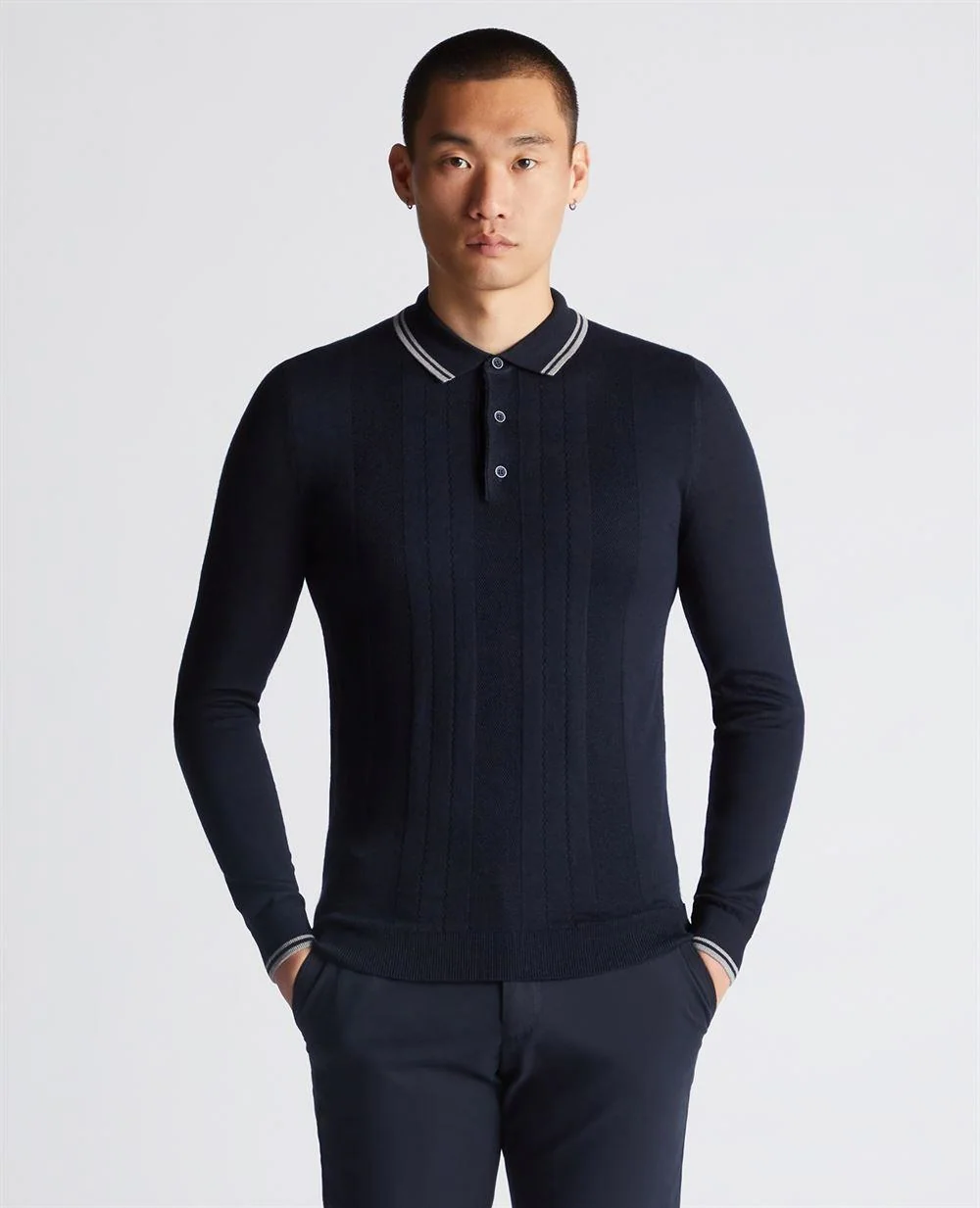 Remus Uomo Remus L/S Polo - Navy - M