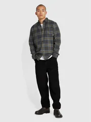 Farah Marcelo Check Shirt - Black - L