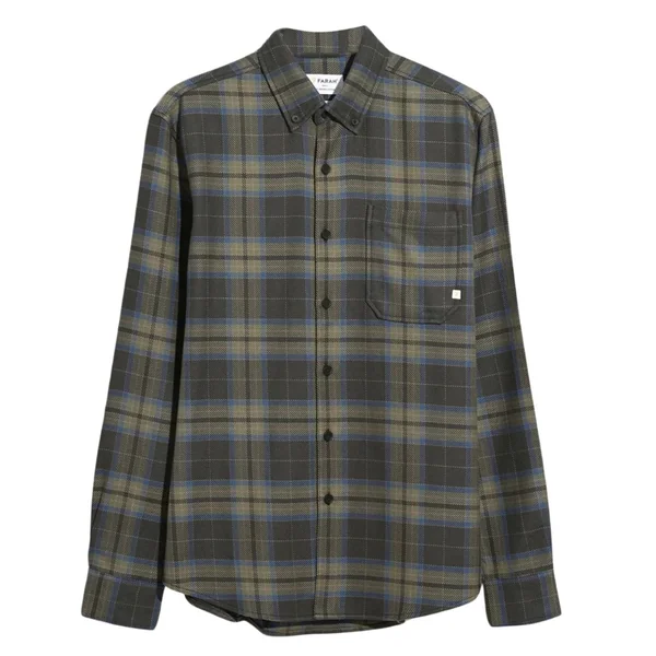 Farah Marcelo Check Shirt - Black - L
