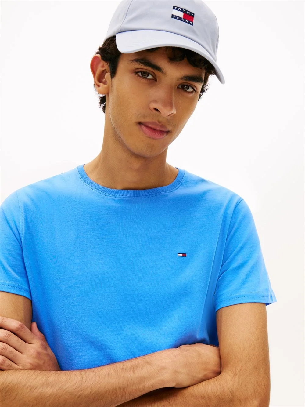 Tommy Jeans Tommy Flag Extra Slim Jersey T-Shirt - Blue - M