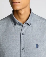 Remus Uomo Parker Tapered Fit Cotton Shirt - Navy - S