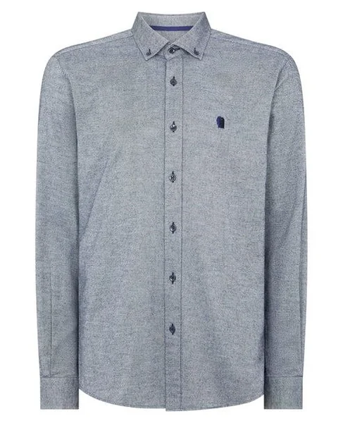 Remus Uomo Parker Tapered Fit Cotton Shirt - Navy - S