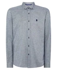 Remus Uomo Parker Tapered Fit Cotton Shirt - Navy - S