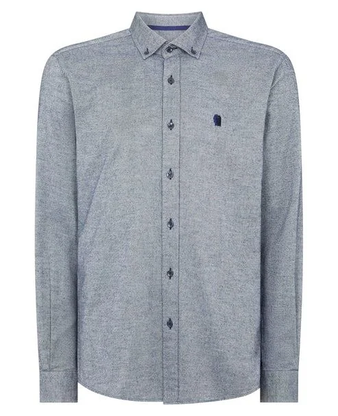 Remus Uomo Parker Tapered Fit Cotton Shirt - Navy - S