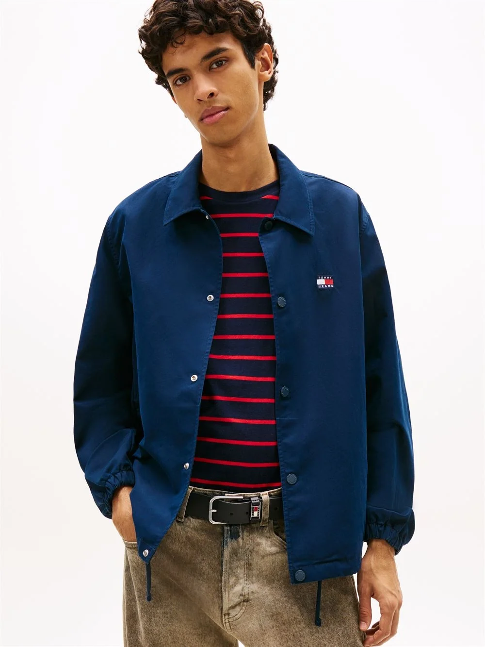 Tommy Jeans Logo Twill Overshirt - Navy - XS