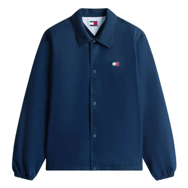 Tommy Jeans Logo Twill Overshirt - Navy - XS