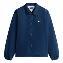 Tommy Jeans Logo Twill Overshirt - Navy - XS