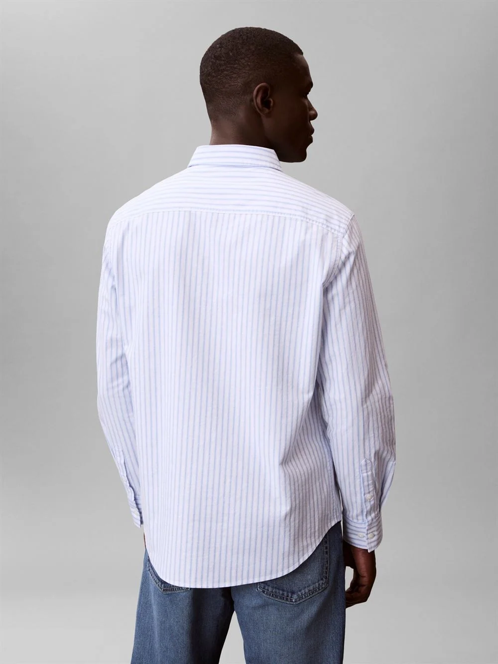 Calvin Klein Jeans Oxford Classic Striped Shirt - Blue - XL
