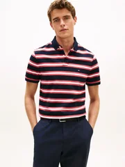 Tommy Hilfiger 1985 Regular Striped Polo Shirt 0bg - Orange - XL