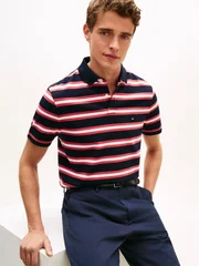 Tommy Hilfiger 1985 Regular Striped Polo Shirt 0bg - Orange - XL