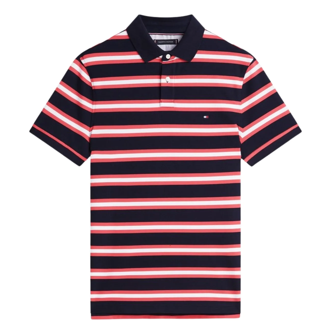 Tommy Hilfiger 1985 Regular Striped Polo Shirt 0bg - Orange - XL