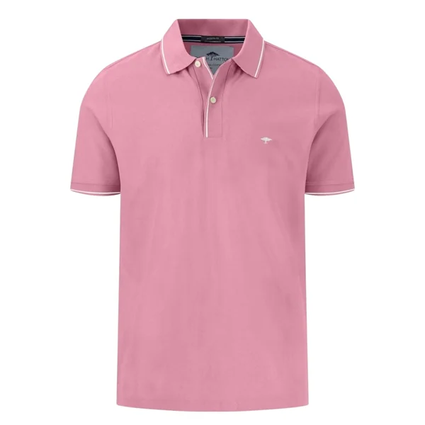 Fynch Hatton Modern Fit Premium Cotton Polo Shirt - Pink - Small