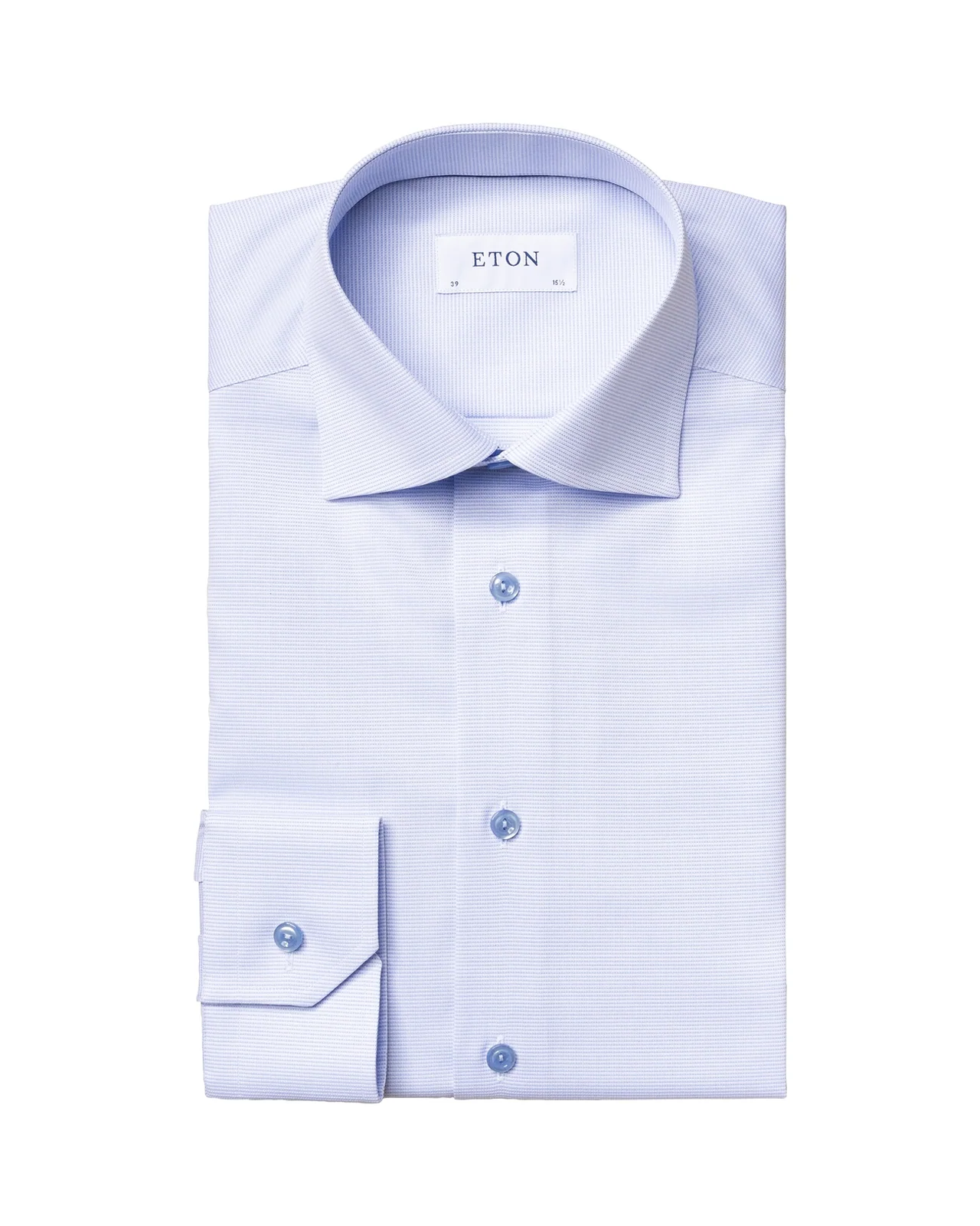 Eton Solid Signature Twill Formal Shirt - Blue - 16