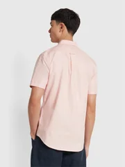 Farah Brewer Short Sleeve Oxford Shirt - Pink - M