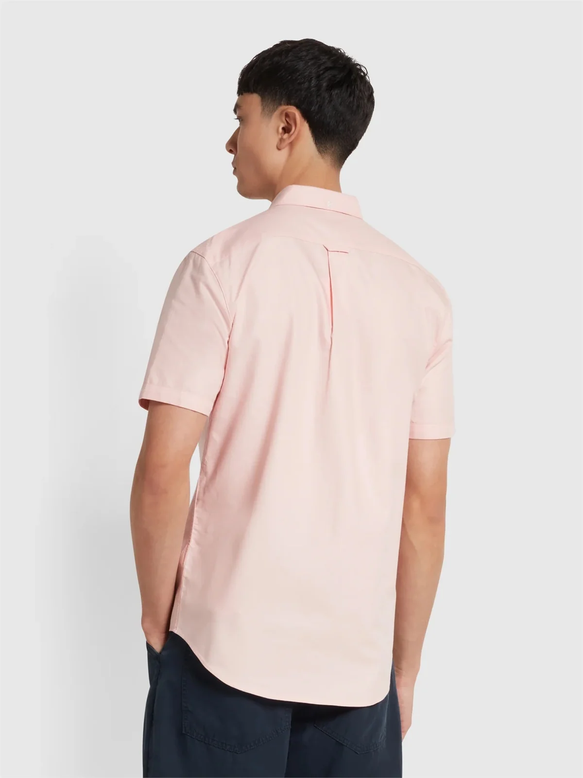 Farah Brewer Short Sleeve Oxford Shirt - Pink - M