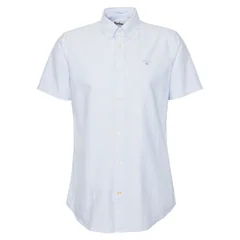 Barbour Striped Oxtown Short Sleeve Tailored Shirt - Blue - L
